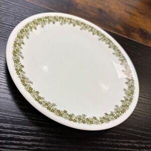 Corelle Spring Blossom Green DinnerPlate Vintage CorningCrazy Daisy Avocado 10in